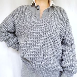 Aritzia Wilfred Gray Wool-blend Sweater Sz S